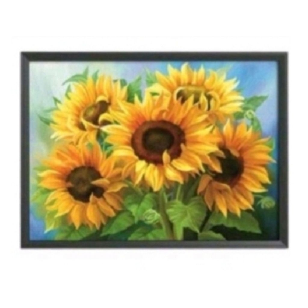 DIY Paket kristik bunga matahari sunflower cross stitch kit 14ct dan 11ct pola kain