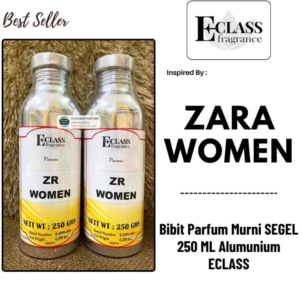 Bibit Parfum ZR WOMEN Murni 250 ML SEGEL Alumunium ECLASS Fragrance - Parfum Cwe - V EROS // 250 ML 