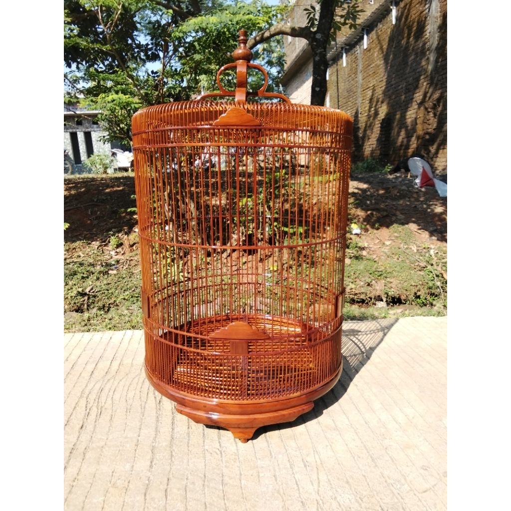 sangkar murai sangkar kayu sangkar jati sangkar bulat ruji bambu