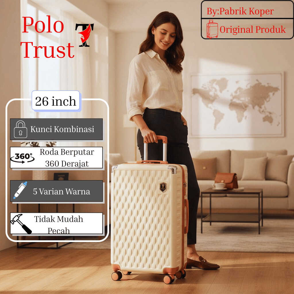 BIG SALE 10.10 KOPER 26INCH POLO TRUST TYPE 080 BISA COD ,KOPER FIBER KUNCI TANAM BAHAN PC