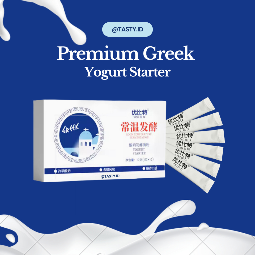 Original Premium Greek Yogurt Starter (1Pcs)/ Yogurt Culture / Kultur Yogurt / Bibit Greek Yogurt /