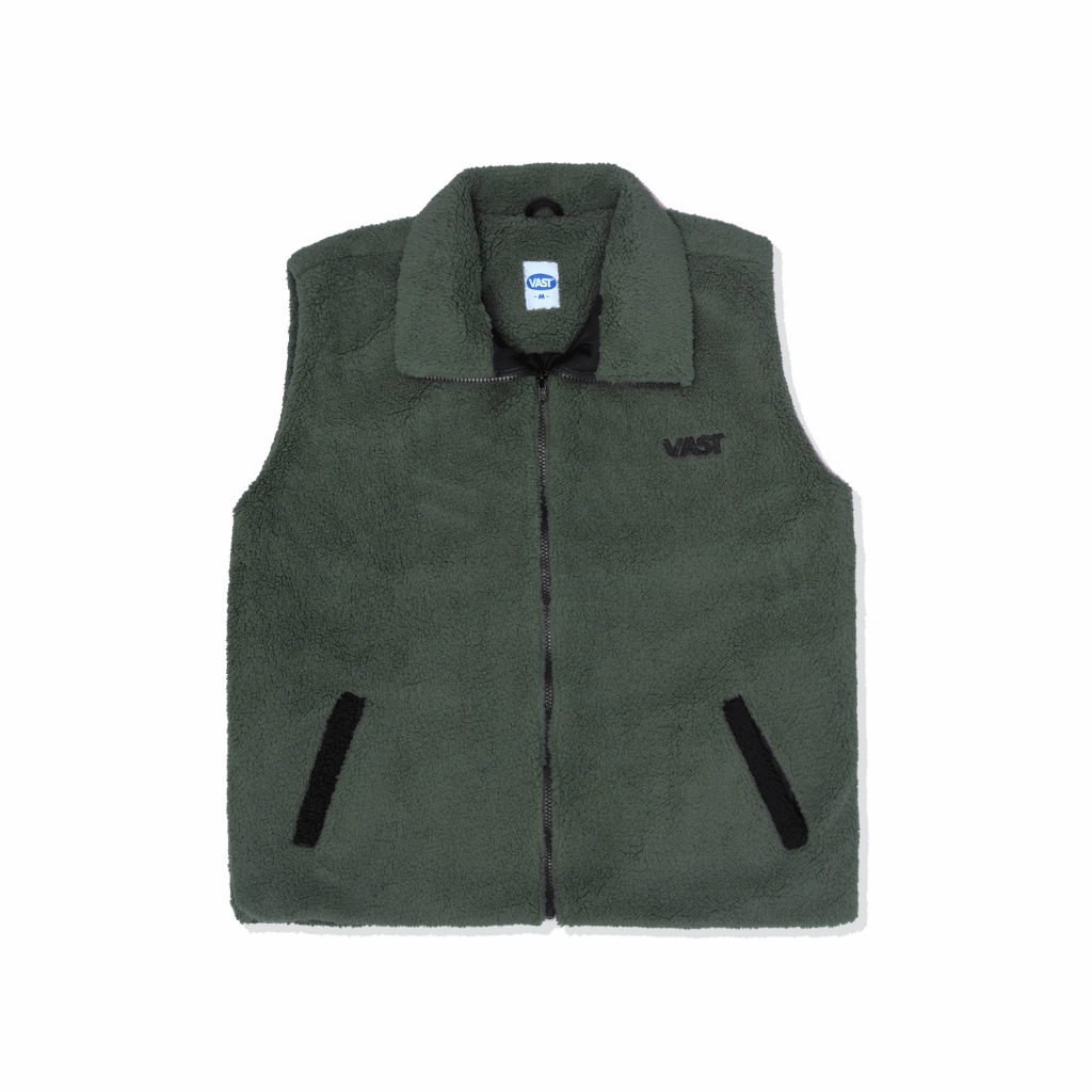 VAST SHERPA VEST JACKET ARMY - VJV-07