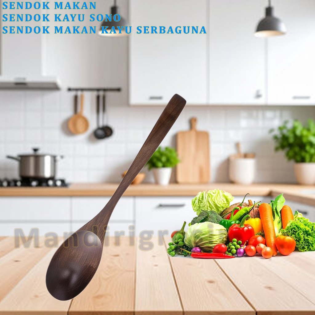 Sendok Makan Kayu Sono * Sendok Makan * Sendok Makan Serbaguna * 1pcs