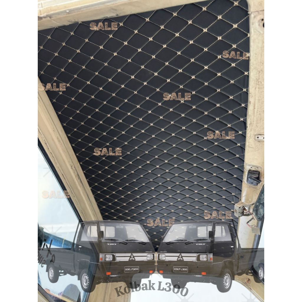 Cover atap plapon mobil L300 motif wajik variasi benang New free lem