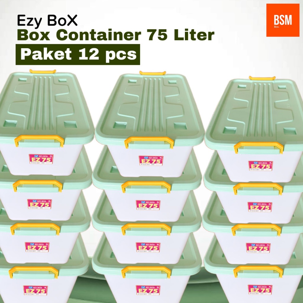 GROSIR CONTAINER BOX 75 LITER PLASTIK KUAT DAN KOKOH MULTIFUNGSI DAN SERBAGUNA