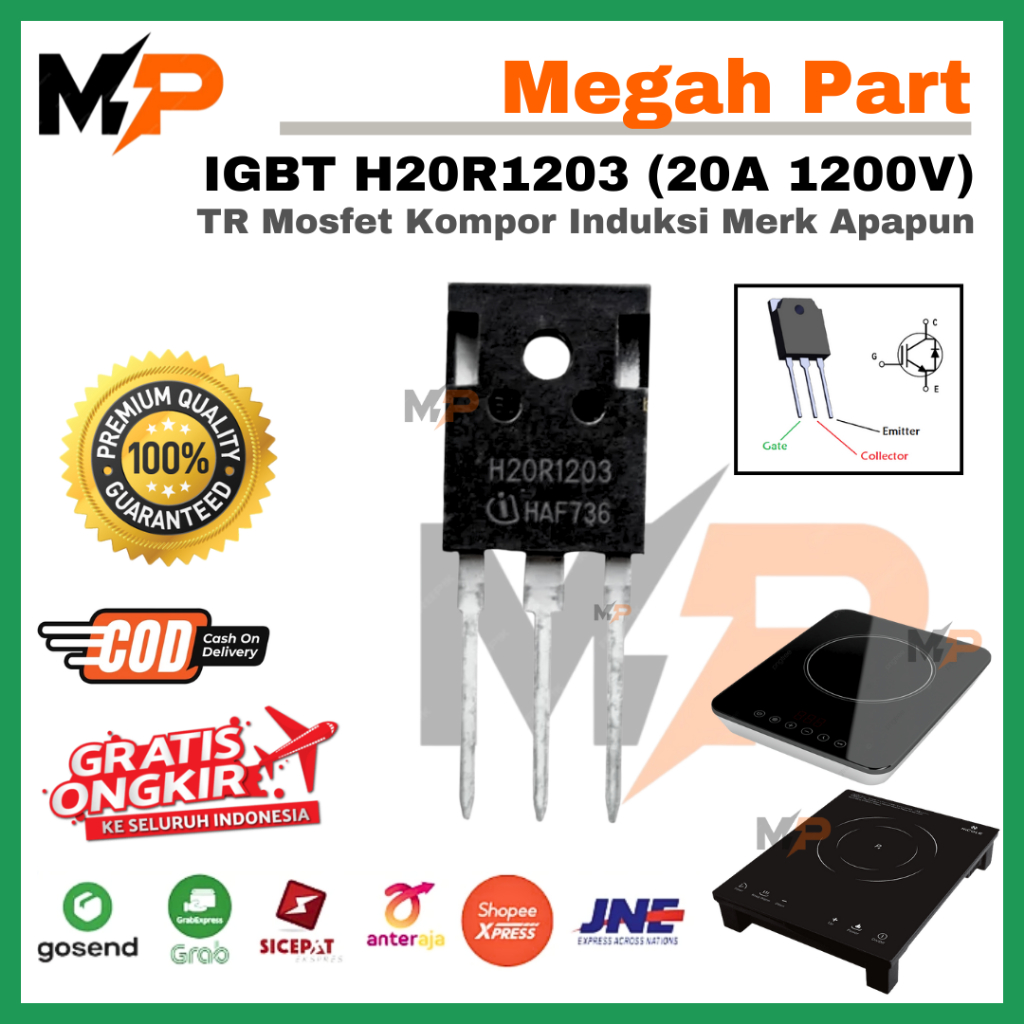 Transistor Mosfet H20R1203 Kompor Induksi 20A 1200v IGBT | TR H20R1203 | Mosfet H20R1203 | TR Kompor