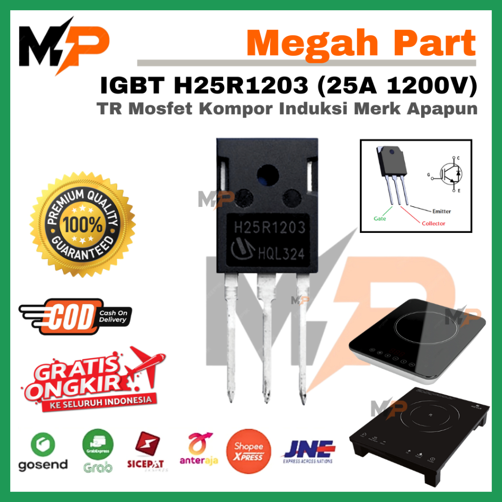 Transistor Mosfet H25R1203 Kompor Induksi 25A 1200v IGBT | TR H25R1203 | Mosfet H25R1203 | TR Kompor