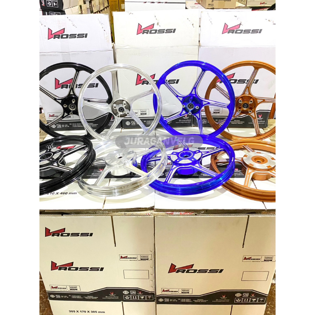 VROSSI SPRINT PRIME X RING 17 PALANG 5 AK-55 - MIO SPORTY, MIO SMILE, X RIDE 115 | BLACK - SILVER - 