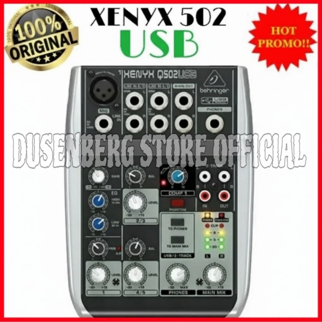 Mixer Behringer Xenyx Q 502Usb Mini Audio Mixer XENYX Q502USB Original