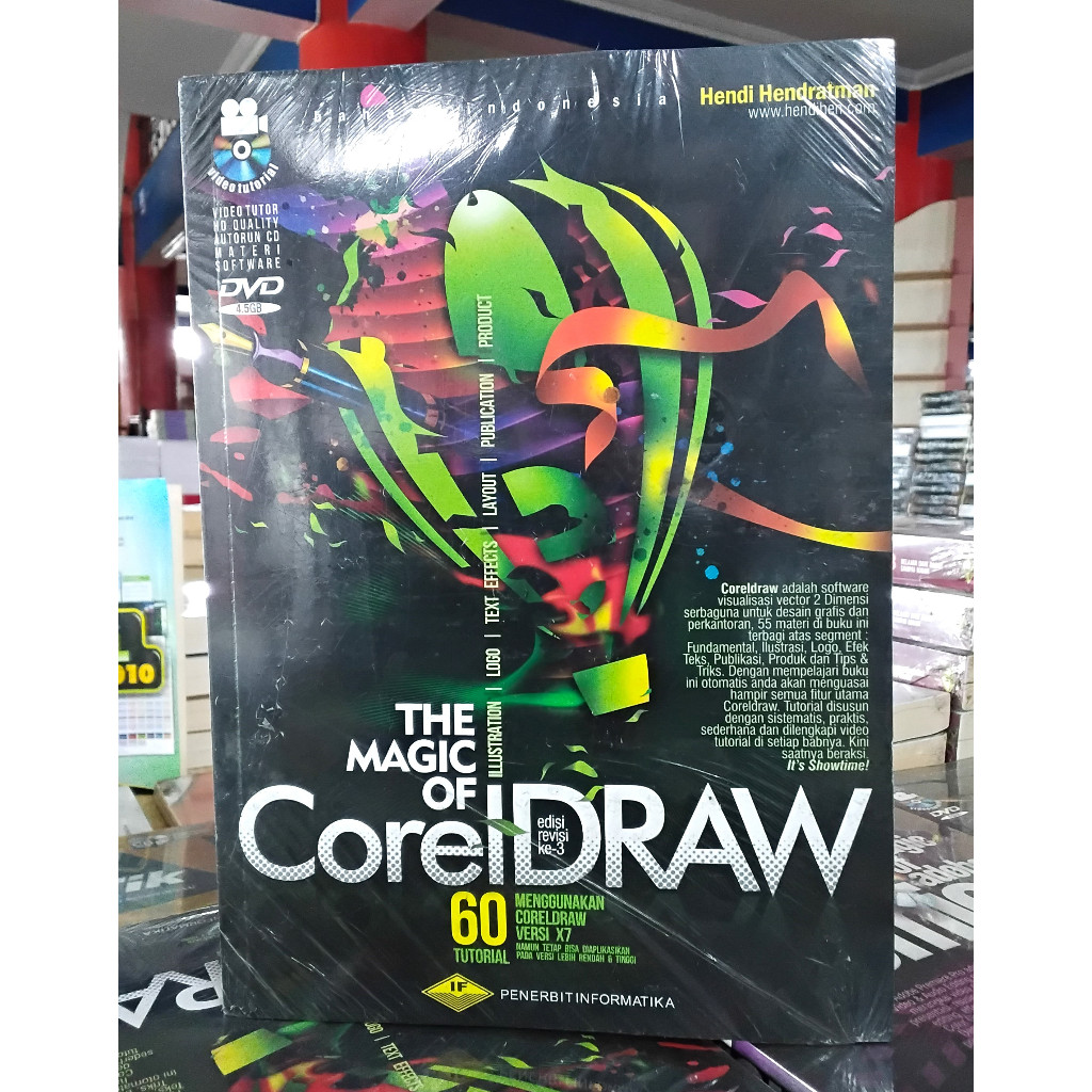 Buku CorelDraw -The Magic Of Coreldraw edisi 3 - Hendi Handratman - Informatika - Original -kz