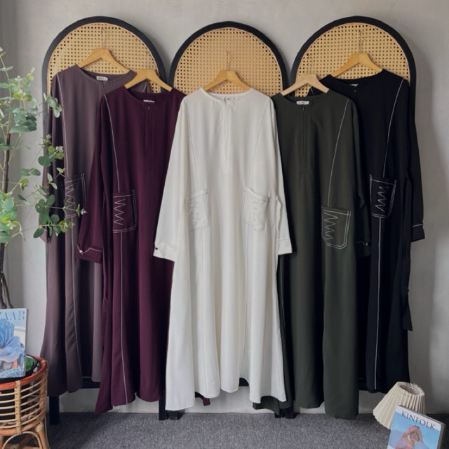 ZAYENA GAMIS DRESS UMROH KAJIAN WANITA BAHAN SABRINA BORDIR