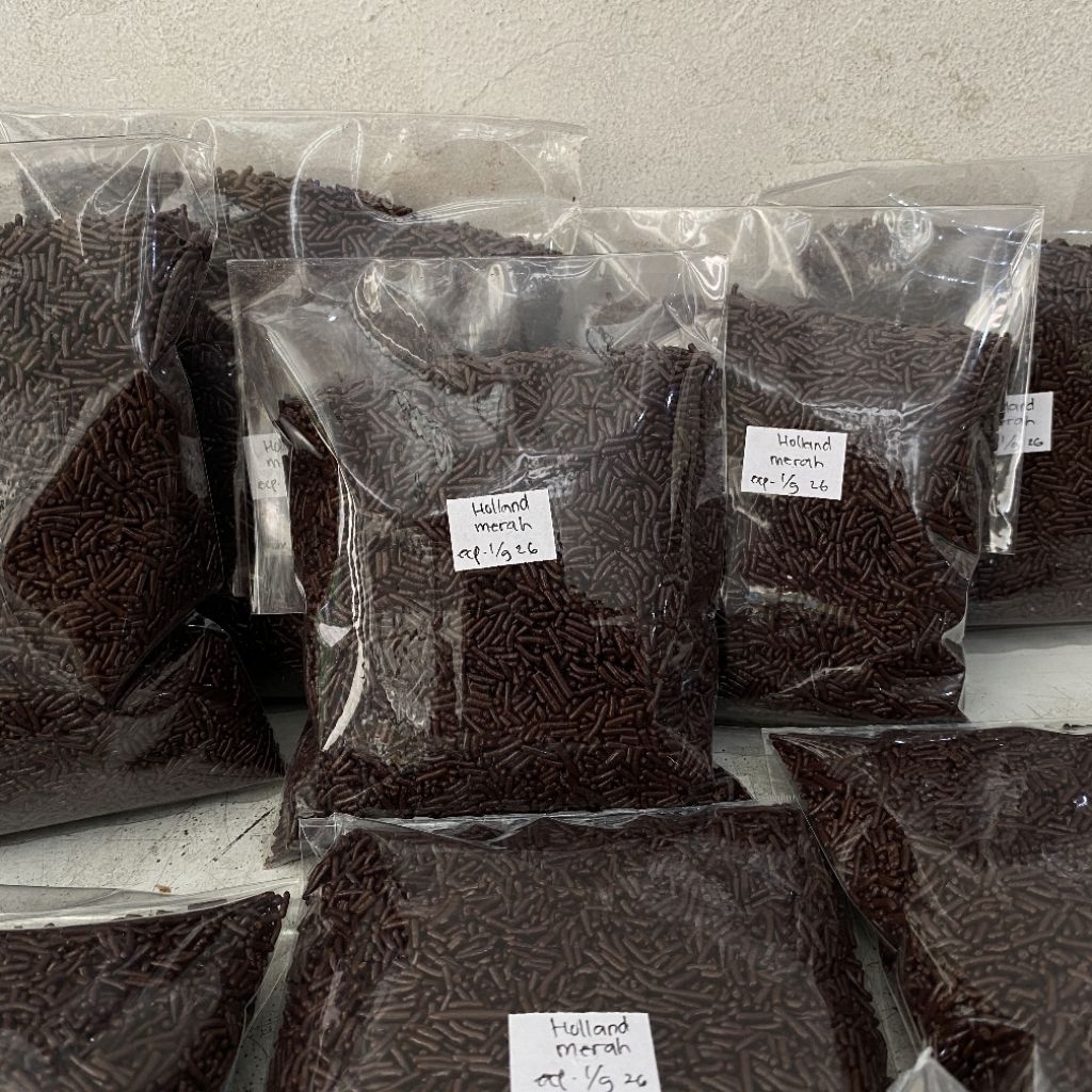 Holland merah meses cokelat 250 gram | meises holland | meses cokelat | meses holland