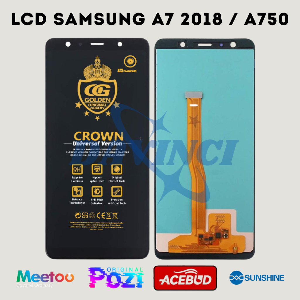 LCD SAMSUNG A7 2018 / A750 / (SAMSUNG GALAXY A7 2018) TOUCHSCREEN FULLSET COMPLETE ORIGINAL