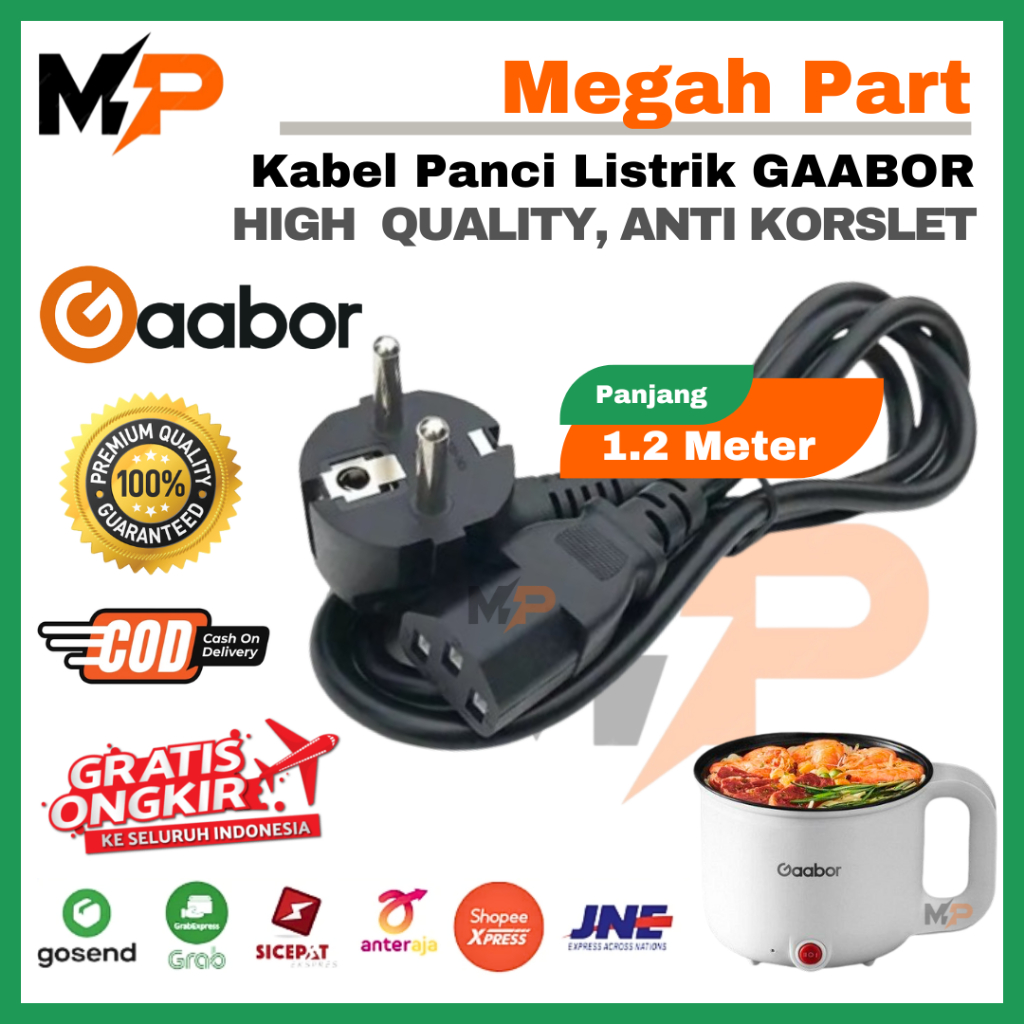KABEL LISTRIK PANCI LISTRIK GAABOR HIGH QUALITY ANTI KORSLET | COK KABEL PANCI PORTABLE GAABOR | KAB