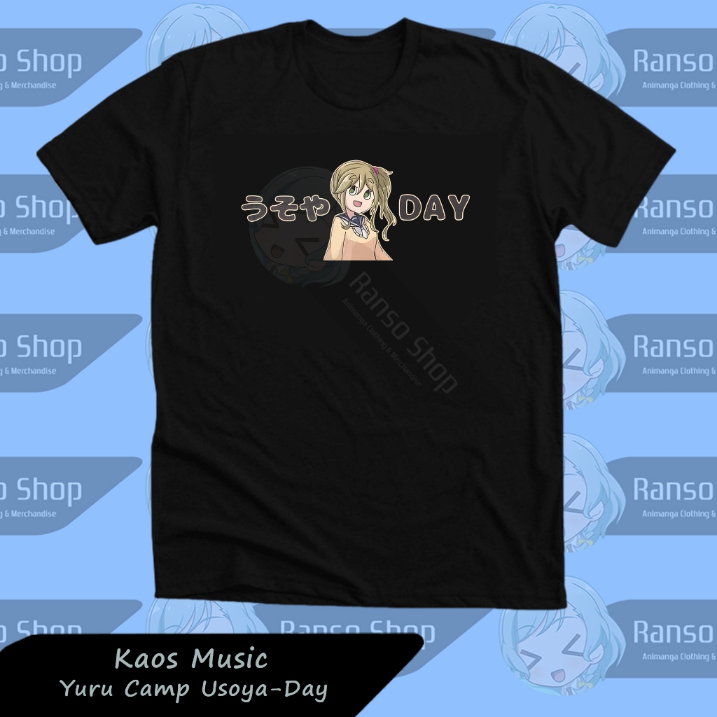 T-shirt Yuru Camp Inuyama Aoi Usoyade / Baju Anime Yuru Camp Usoyaday Manga / Kaos Anime Manga Yuru 