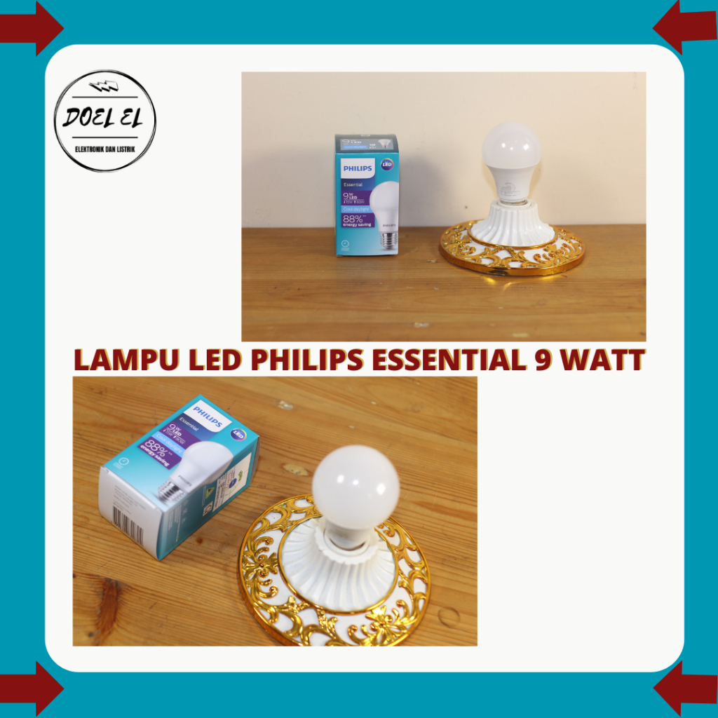 LAMPU LED PHILIPS ESSENTIAL 9 WATT | LAMPU BOHLAM LED