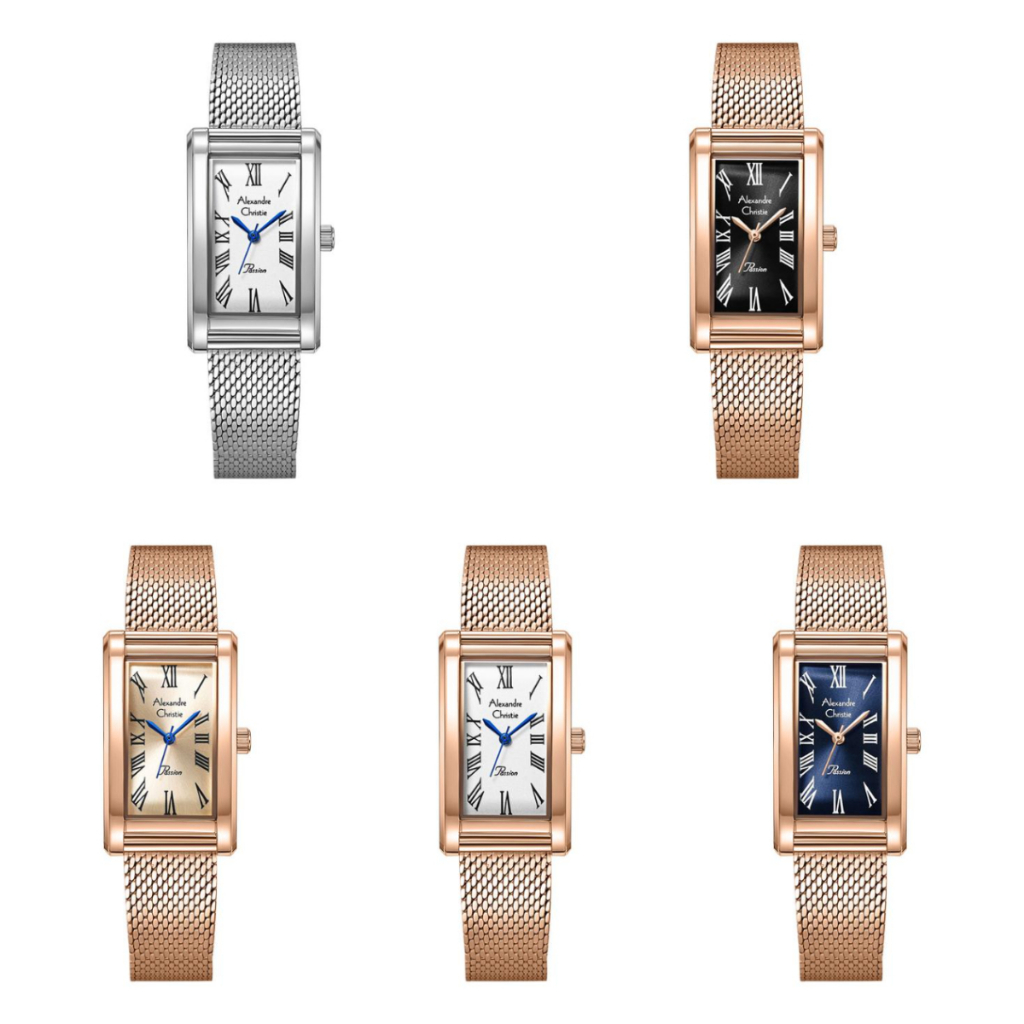 Jam Tangan Wanita Alexandre Christie Multifunction AC 2B94 Original Garansi Resmi Rantai Pasir Strap