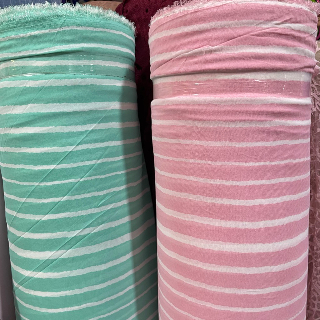 kain ceruty baby doll motif salur premium - kain zara ceruty - kain sifon ceruti rzt