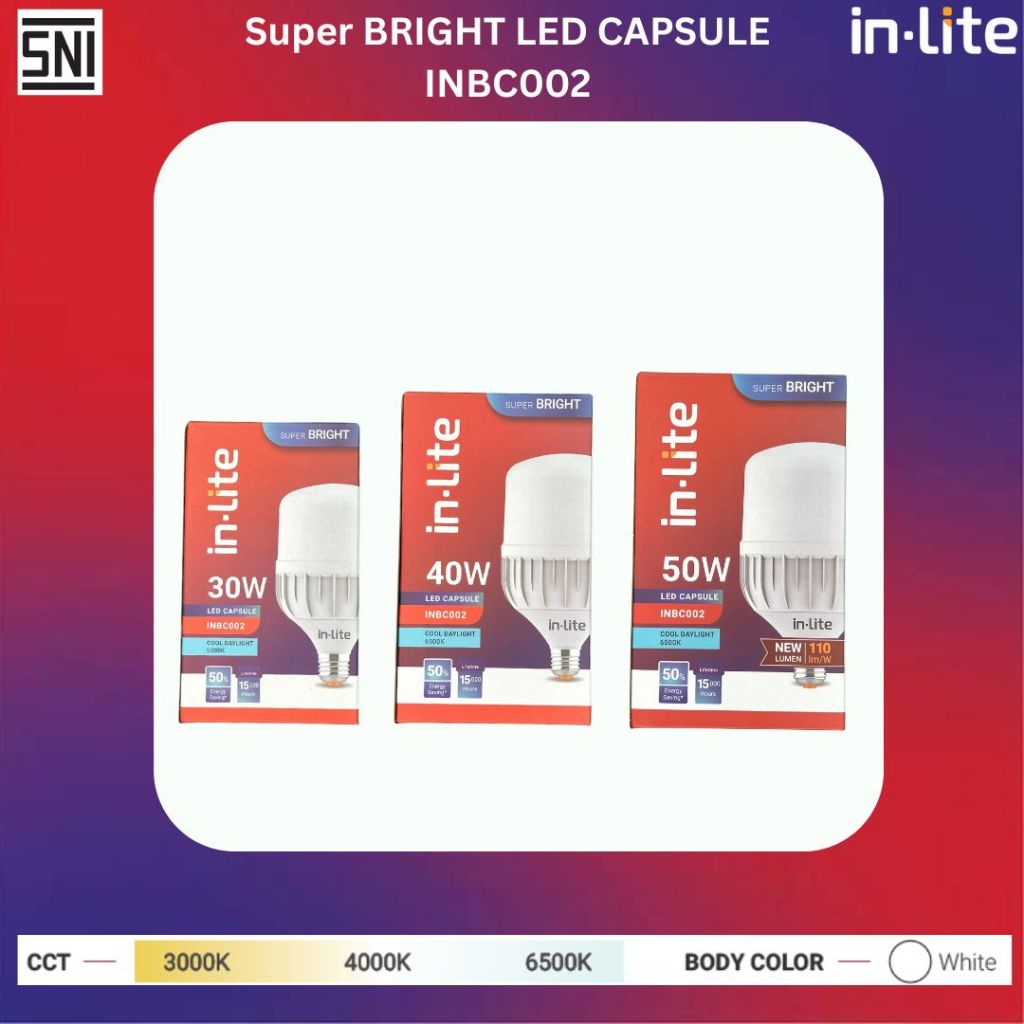 LAMPU LED CAPSULE INLITE tipe INBC002 Super Bright