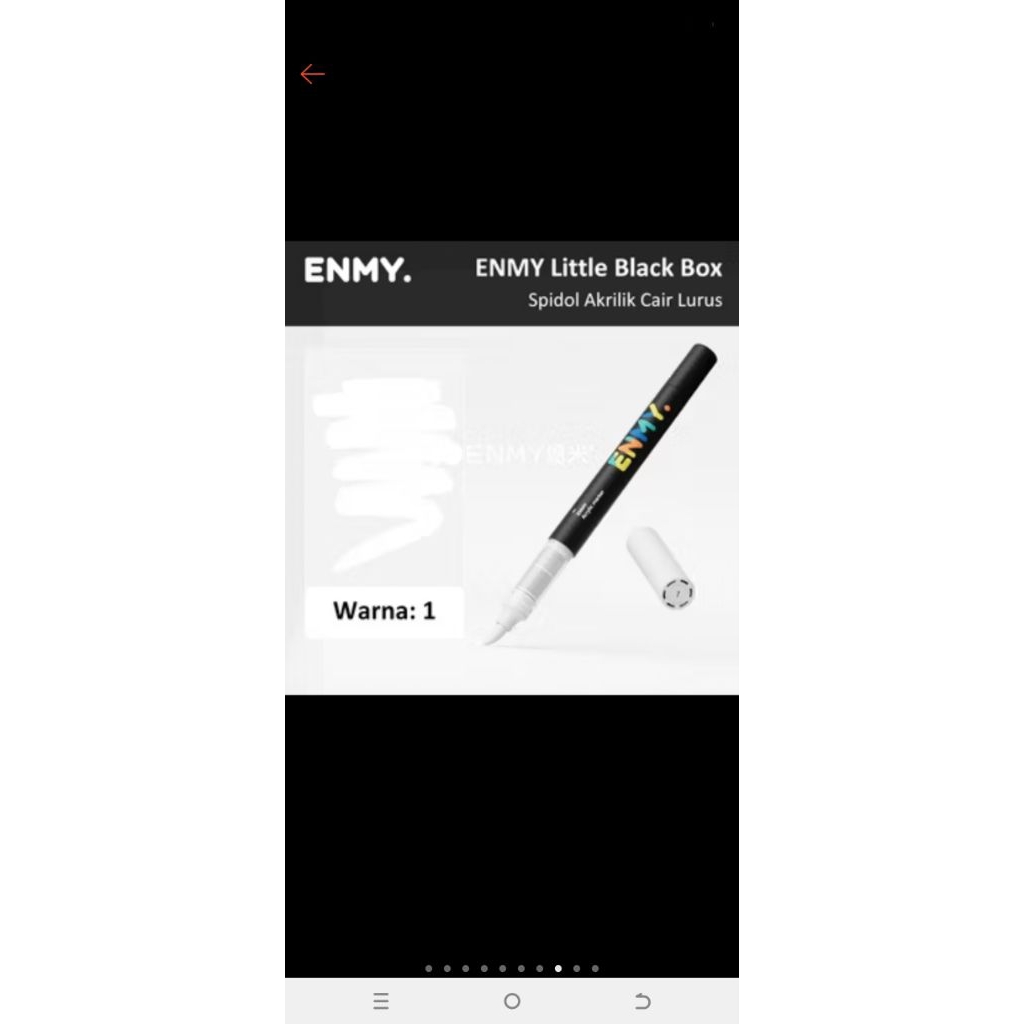 ENMY Acrylic Marker Hitam Putih Suplemen Versi Tunggal