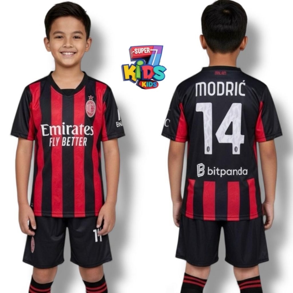 SETELAN ANAK BOLA/SETELAN CLUB BOLA/SETELAN FUTSAL/JERSEY BOLA/SETELAN OLAHRAGA/AC MILAN/ITALIA