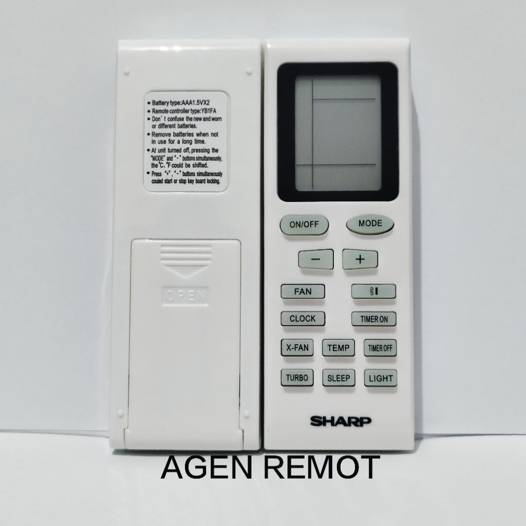 REMOT REMOTE AC SHARP YB1FA ORIGINAL