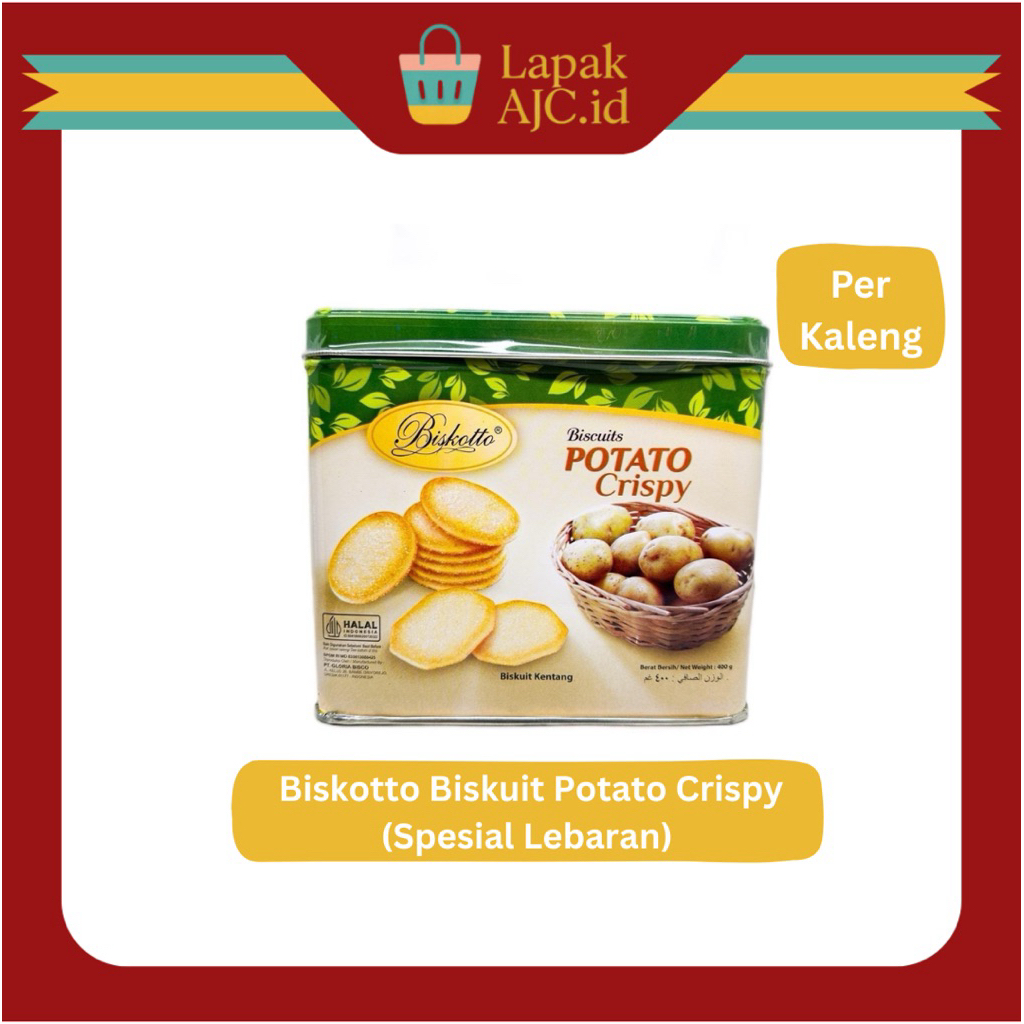 Biskotto Potato Crispy 400Gr Biskuit Lebaran Gurih Asin Manis