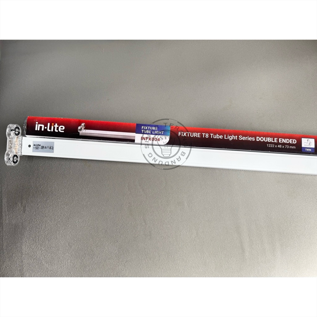 DOUBLE KAP LAMPU RUMAH LAMPU KAP TL T8 INLITE 120CM - INFX004-TWIN