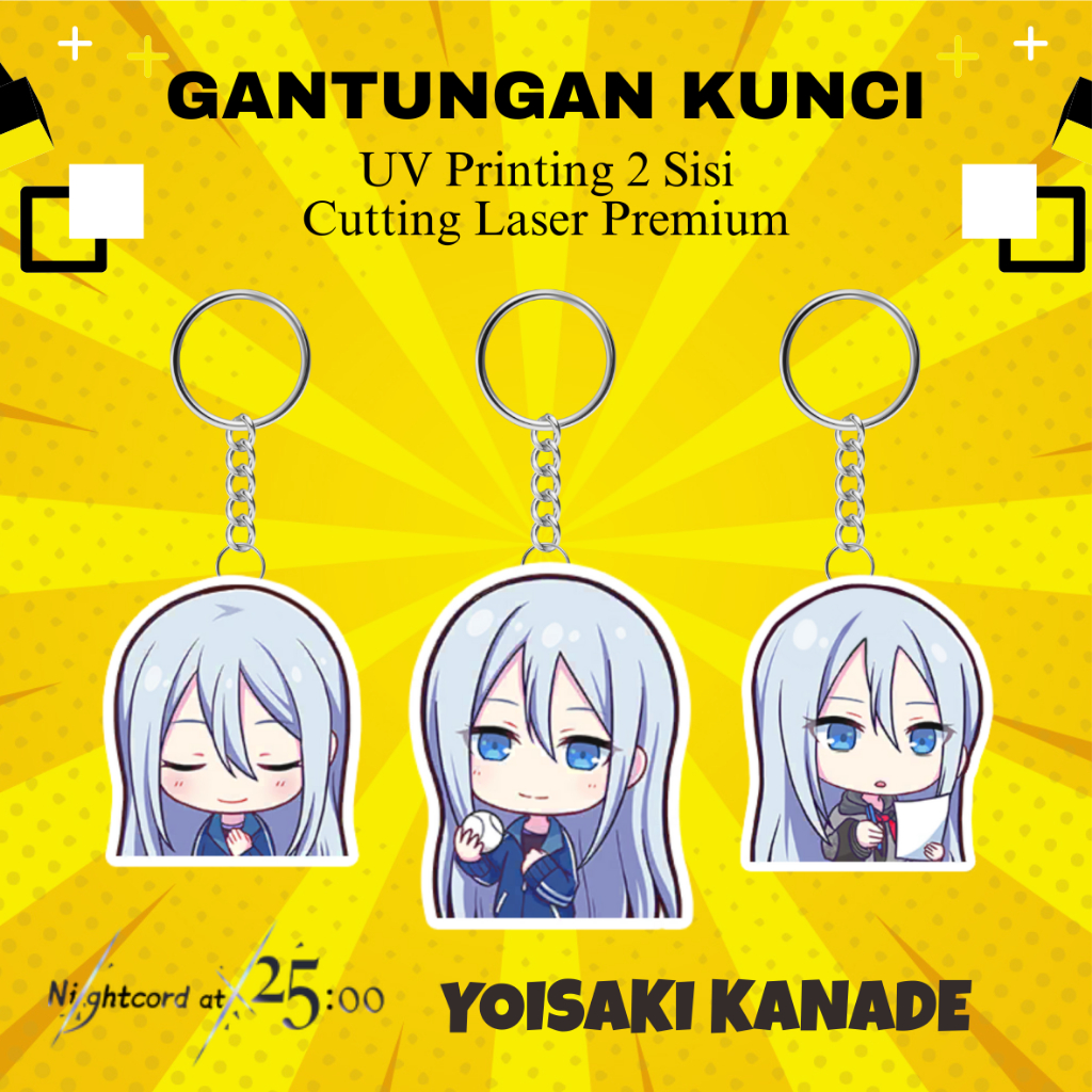 Gantungan Kunci Project Sekai Yoisaki Kanade | Ganci Akrilik UV 2 Sisi Cutting Laser Premium | Keych