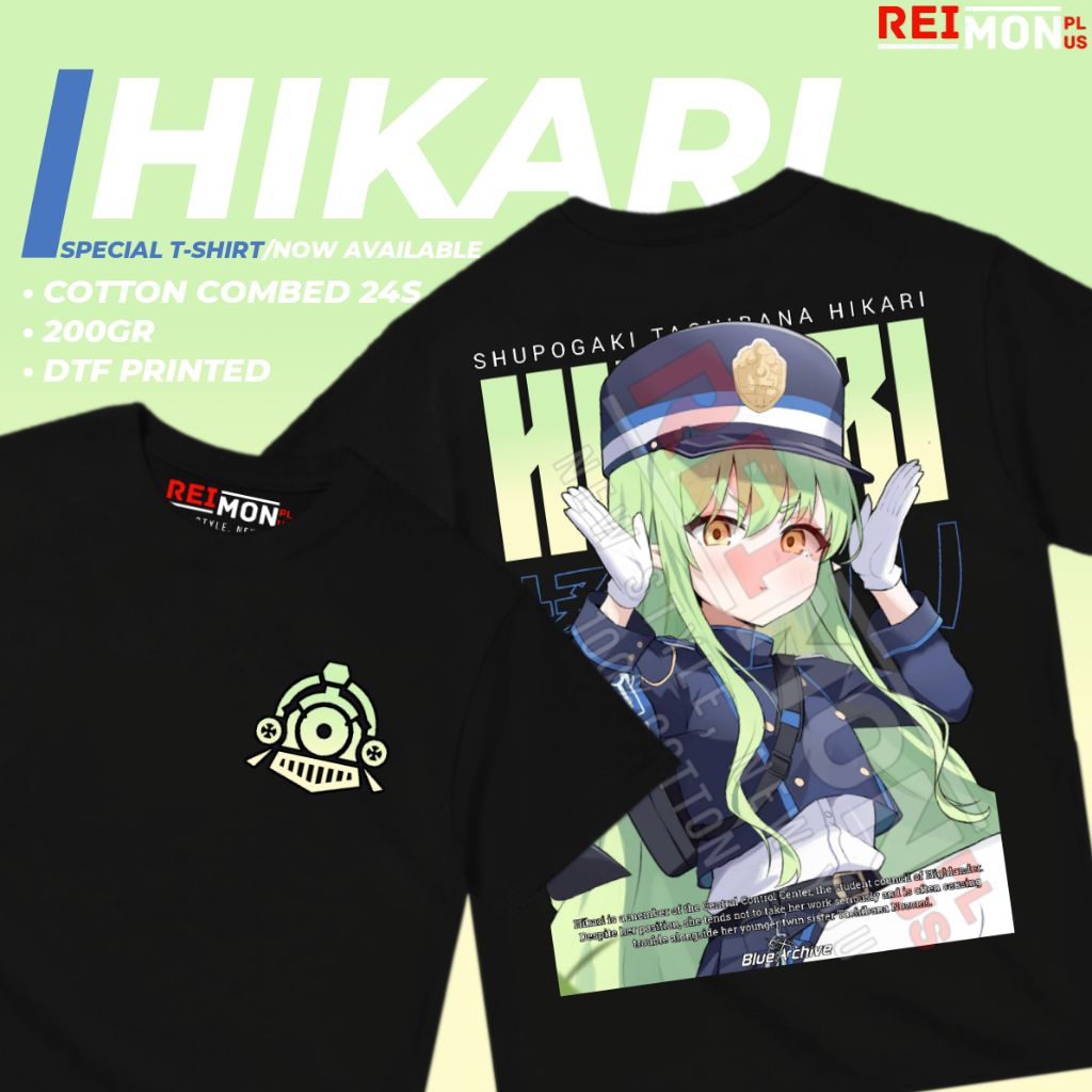 T-Shirt / Kaos Baju Game Tachibana Hikari Blue Archive