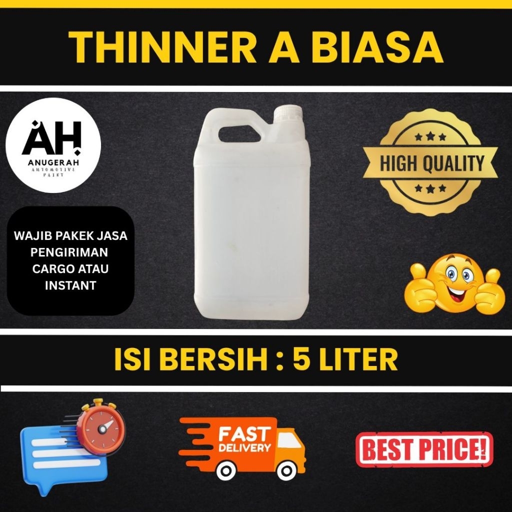 Thinner A BIASA Kemasan Jiregan (5 LITER)