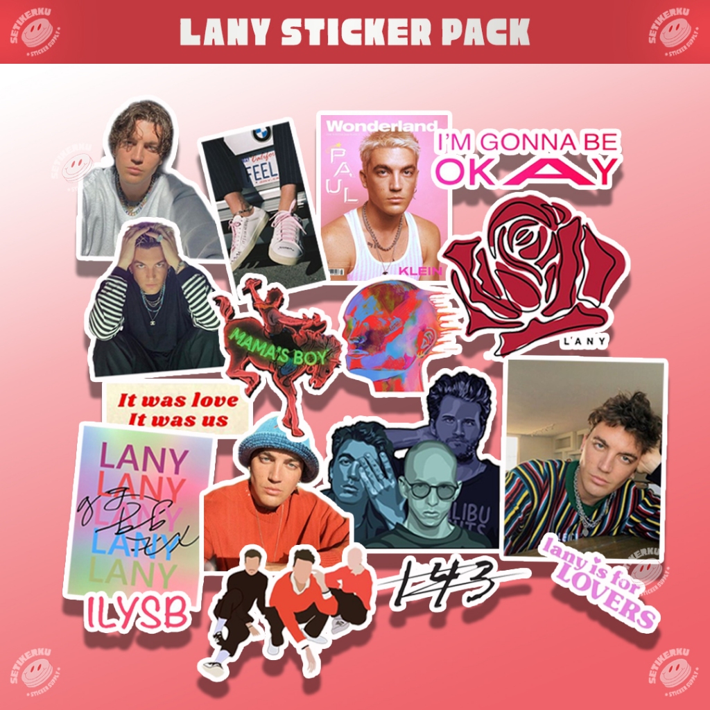 LANY Sticker Pack 17pcs | stiker lany aesthetic untuk hp koper case bahan vinyl
