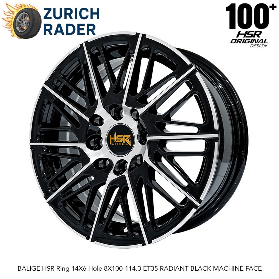 Velg Mobil Hsr Ring 14 Balige Pcd 4x100 4x114,3 Untuk Panther Sirion Atoz Picanto Agya Brio