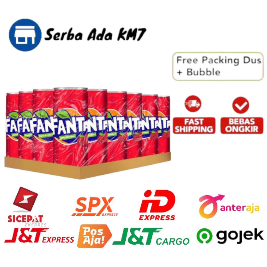 1 DUS / KARTON MINUMAN KALENG FANTA ISI 250 ML (24 KALENG)