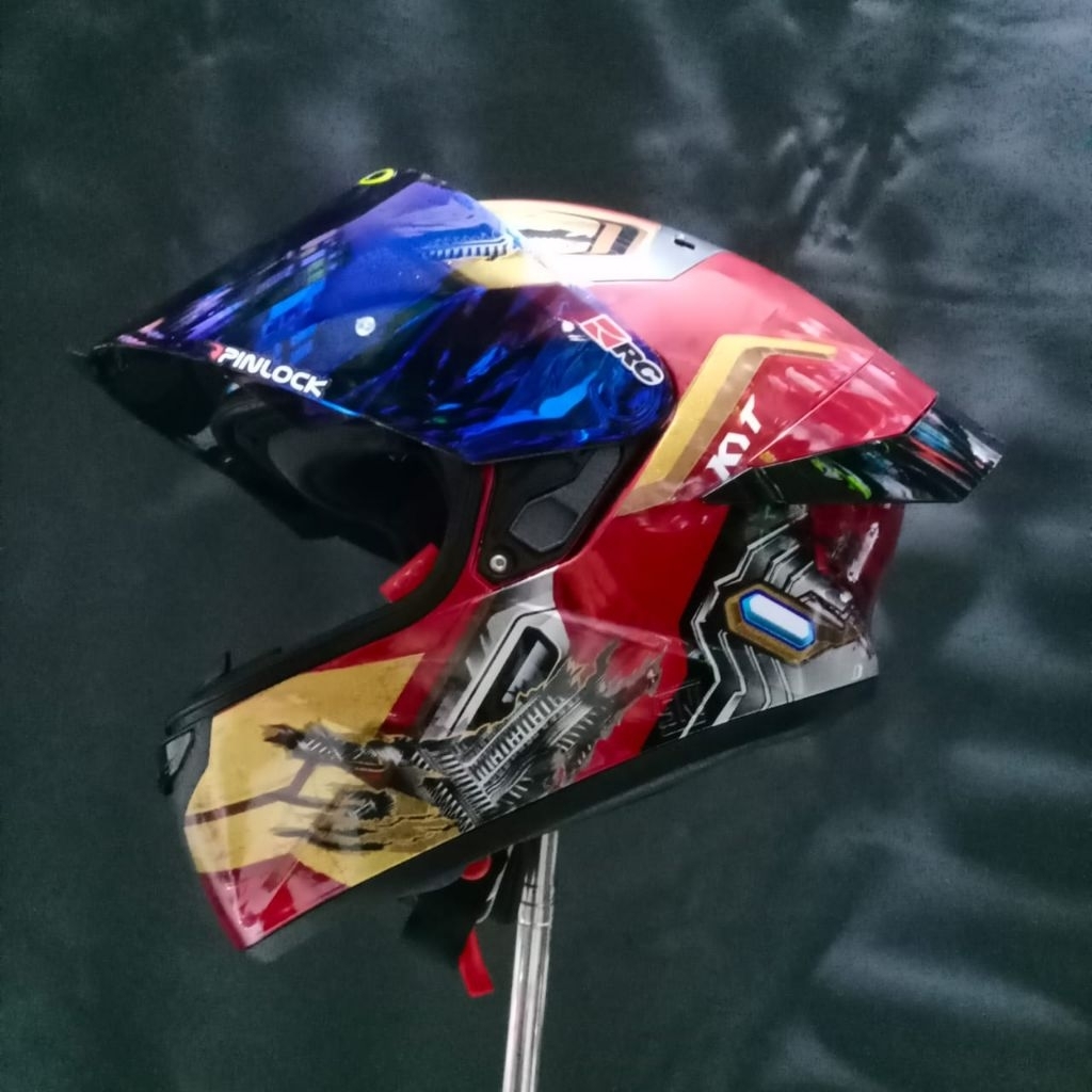 Helm Full Face KYT TT Course Ironman Limited Edition Original SNI-DOT