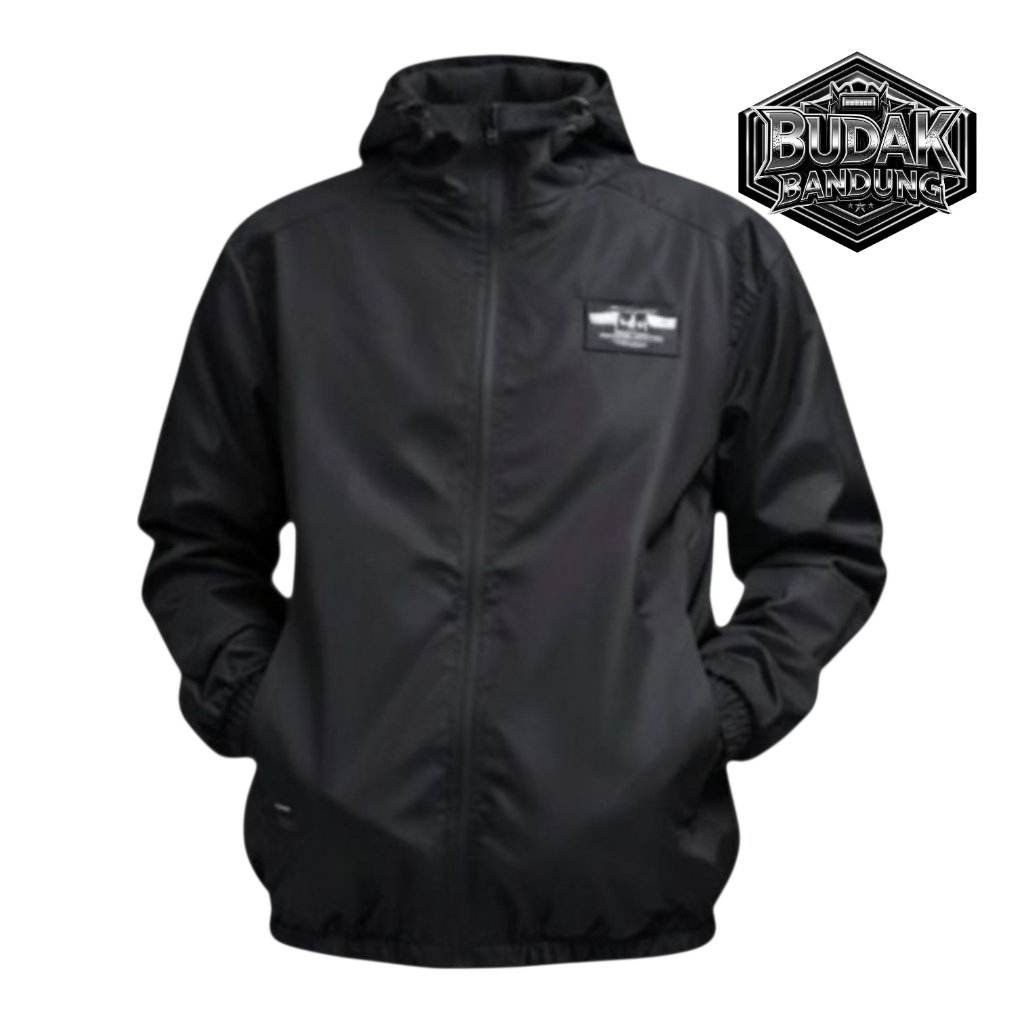 ​Jaket Parasut Pria Kicksoogar / Jaket Hoodie Waterproof Windproof Model Resleting