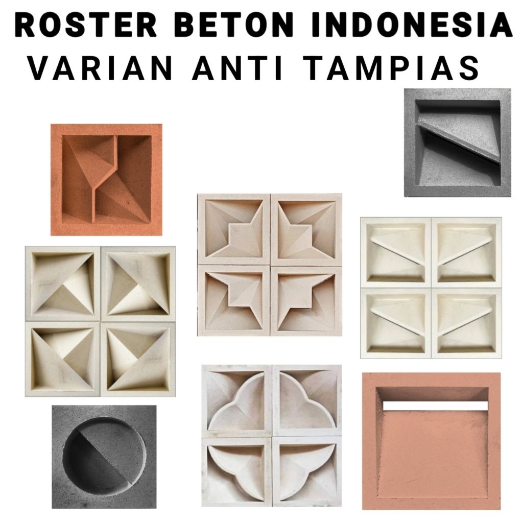 BATA ROSTER NJ - Roster Beton Minimalis - Model Lengkap, Roaster Premium, Ukuran 20 x 20 | Loster Pu