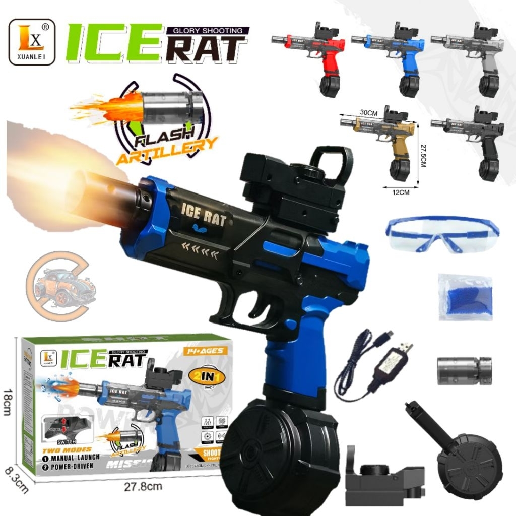 Mainan anak tembakan Water gell pistol mainan elektrik 2 in 1 mode