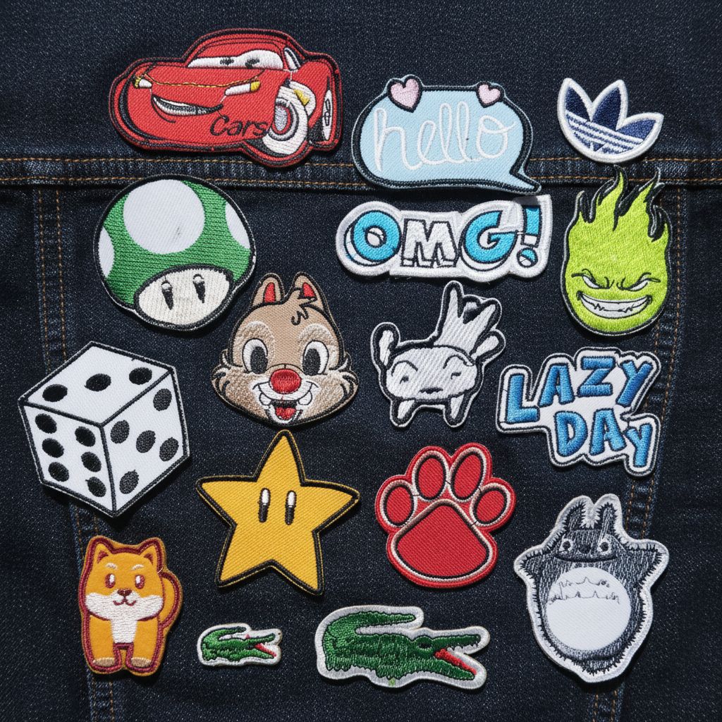 Patch Bordir lucu,tambalan baju, logo bordir anime, patch bordir komputer