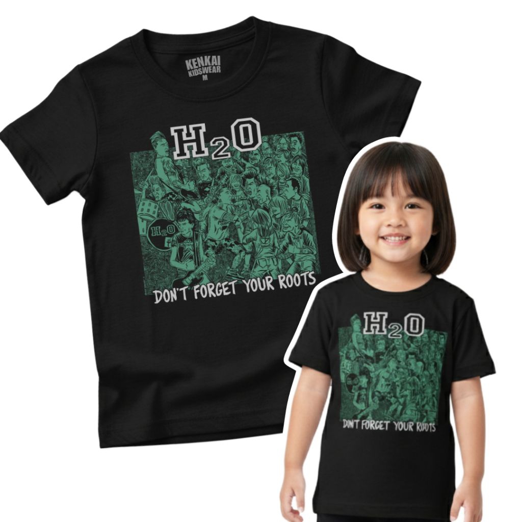 Kaos Anak Band H2O hardcore usia 1 sampai 12 tahun