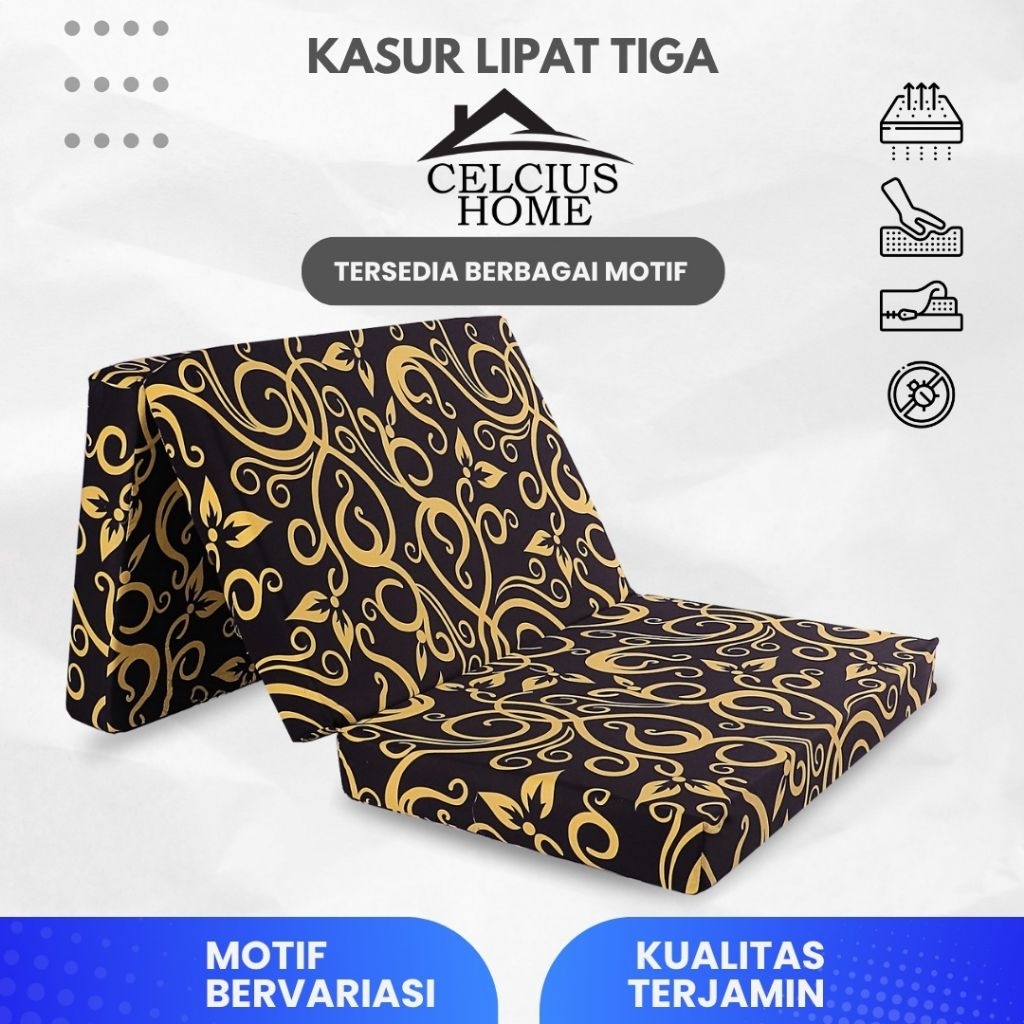 Kasur Busa Lipat 3 Celcius Tebal 8cm