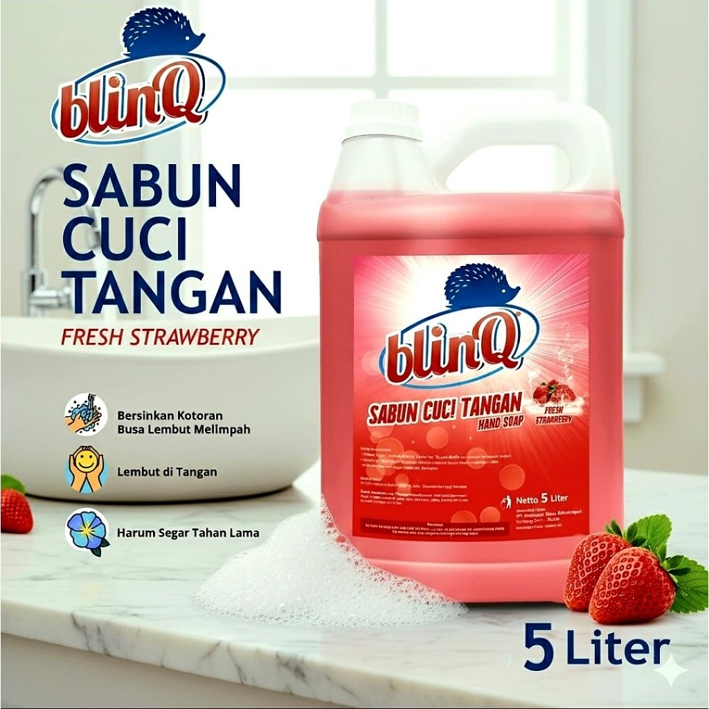 [GRAB] Sabun Cuci Tangan SUPER BERSIH, SUPER WANGI BLINQ BY JOJO Kualitas Yuri Kemasan 5 Liter | HAR