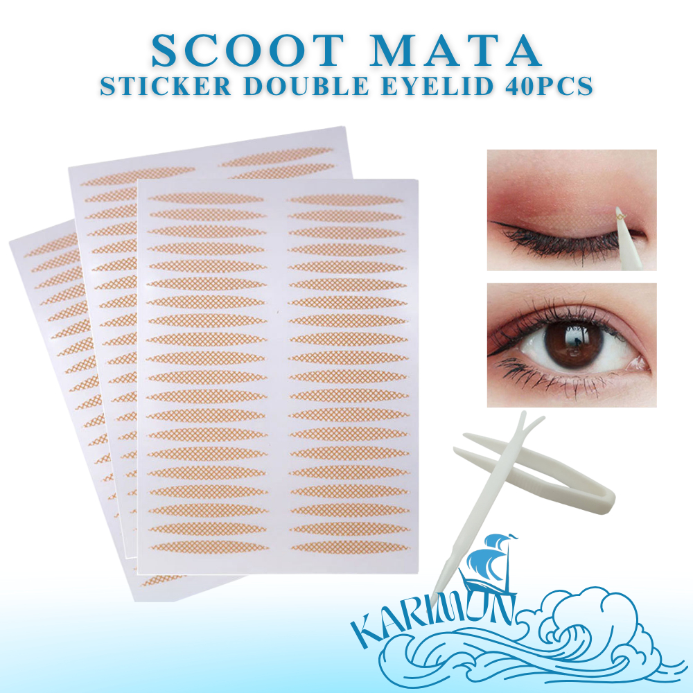 SCOOT MATA Skot Mata Double Eyelid Veil Tape Stiker Kelopak Mata Bening Selotip Lipatan XX100 - KRM