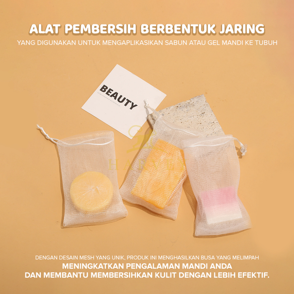 HOT SALE [Grosir] Jaring Busa Sabun Mandi Kantong Jaring Sabun Batang Pouch