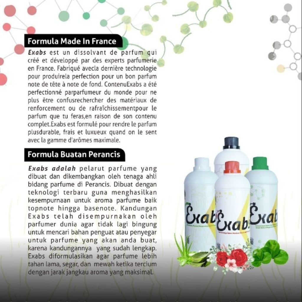 Exabs perfeck homogen,bidara,aloevera,mawar 950ml segel