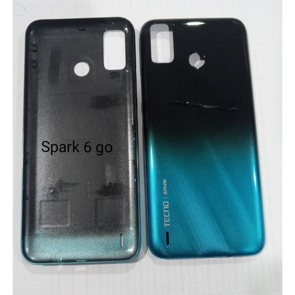 Backdoor Back Cover Tutup Belakang Tecno Spark 6 Go Blue