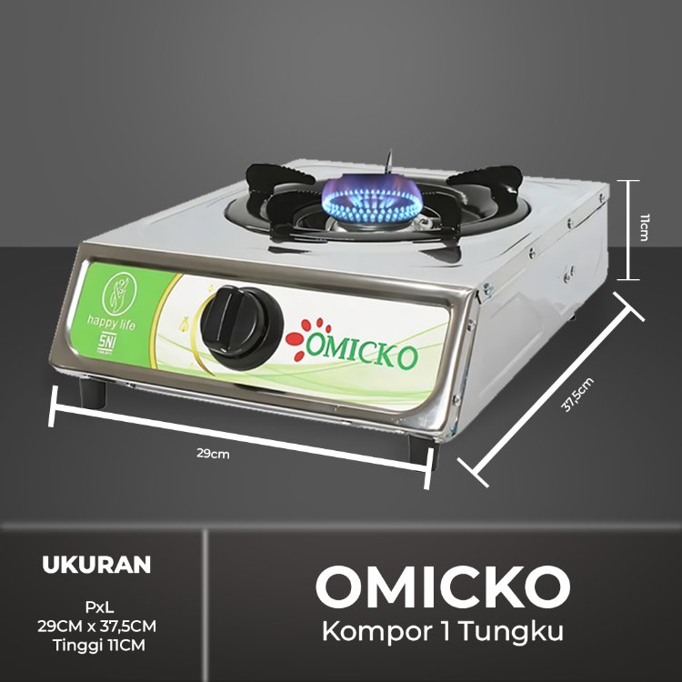 Kompor Gas 1 Satu Tungku  OMICKO/ Kompor Gas 1 Tungku