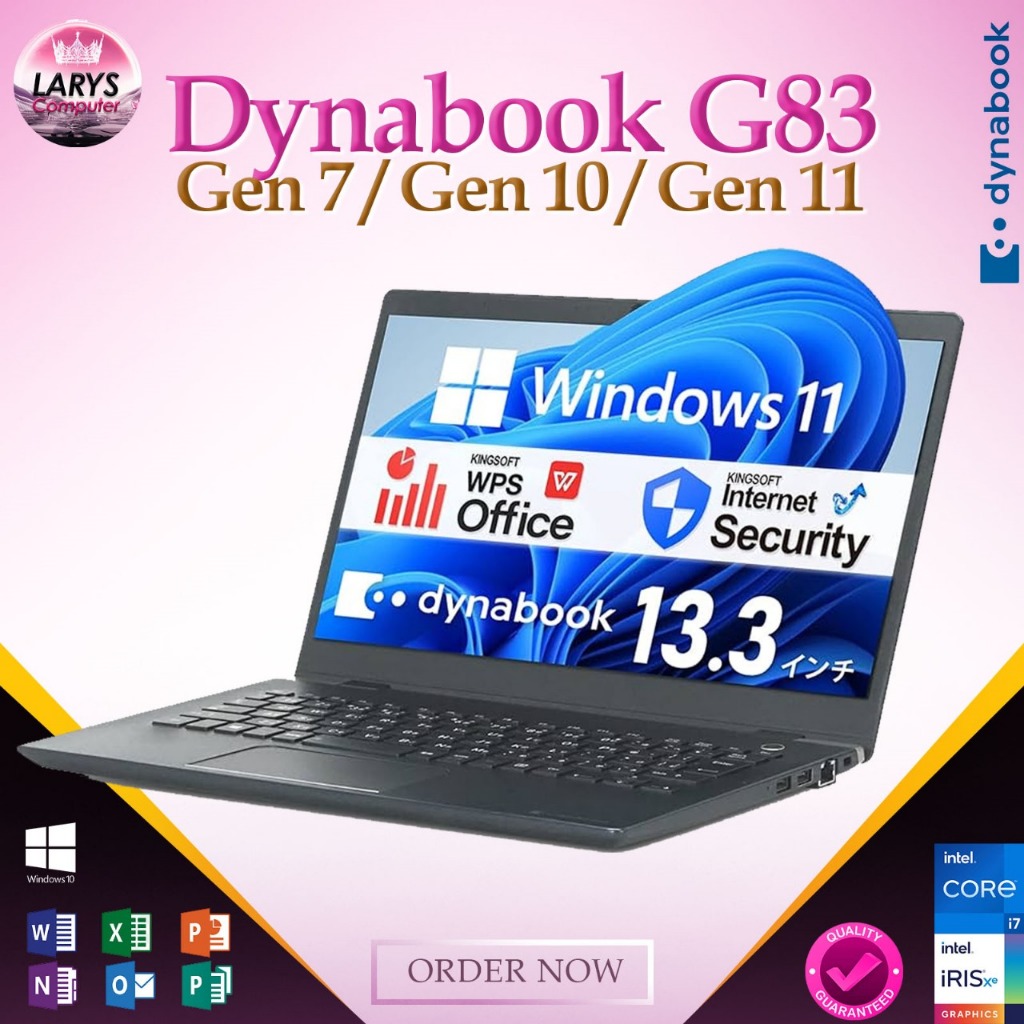Laptop Slim Toshiba Dynabook G83 | S73 Intel i7 i5 GEN 12 RAM 16GB 1TB