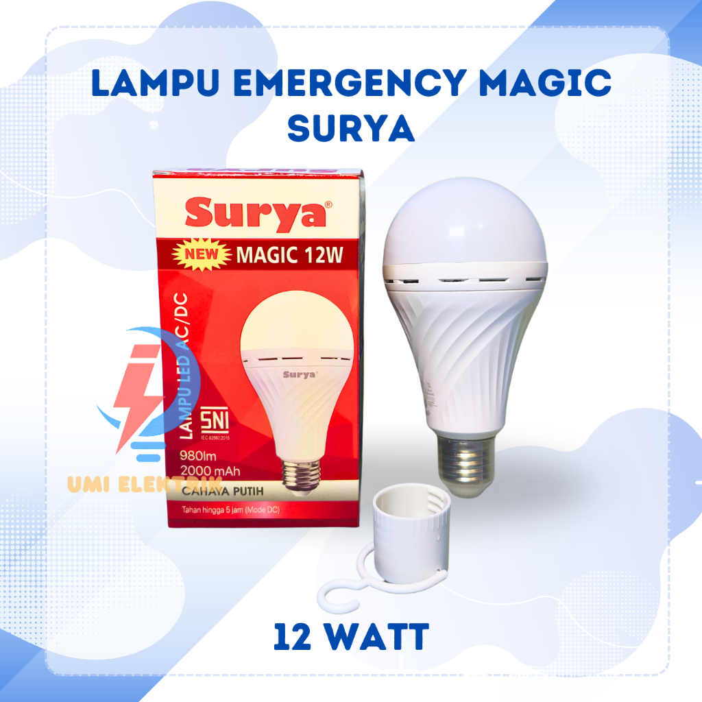 Lampu Emergency Lampu Magic Surya 12 Watt