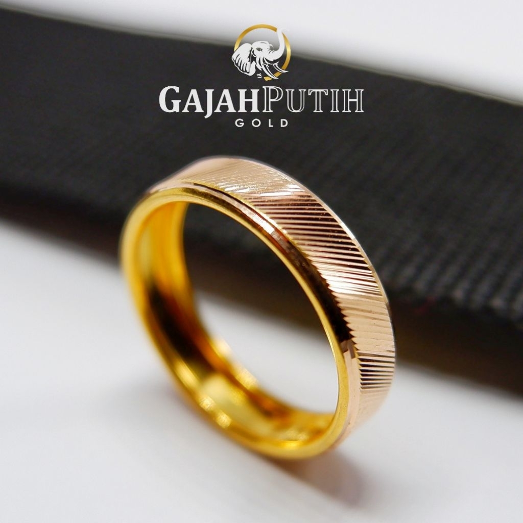 Cincin 1 Gram Model Bangkok Asir Emas Asli Gajah Putih Gold KodeO1101023